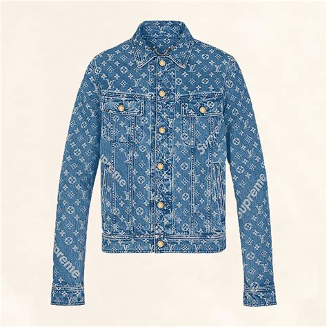 lv supreme jean jacket.